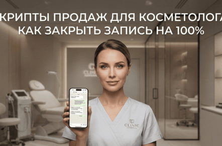 Продажи в косметологии 2026: скрипты для врача, работа с возражениями и как закрывать запись