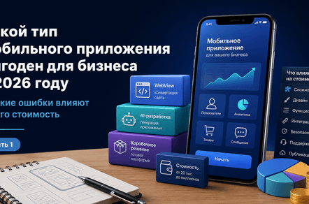 Какой тип мобильного приложения выбрать бизнесу в 2026 году и что влияет на его стоимость? Часть 1