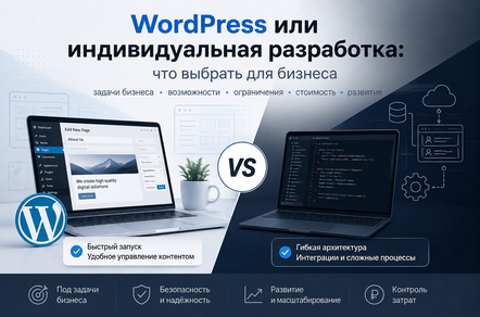 WordPress или индивидуальная разработка: что выбрать для бизнеса.