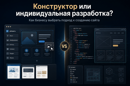 Конструктор или индивидуальная разработка: как бизнесу выбрать подход к созданию сайта