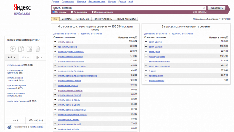 Как пользоваться Яндекс.Вордстатом: инструкция для начинающих