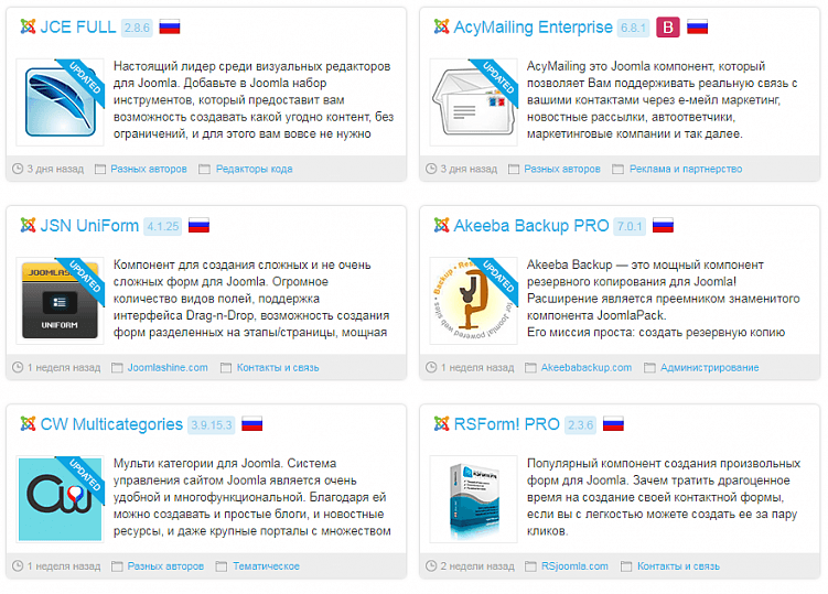 Самые популярные CMS в Рунете