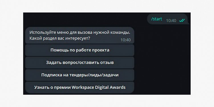 Workspace Robot: что умеет наш чат-бот в Telegram